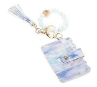 Homoyoyo Wristlet Bracelet Keychain Wallet avec Pochette à Porte-clés PU Étanche Et Élégant pour Anniversaire Fête Mères Et Occasions