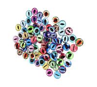 Homoyoyo Yeux en Verre pour Bricolage 100Pcs Accessoires DIY pour Poupée Design Coloré pour Marionnettes Projet Créatif Famille Artisanat Garçon et Filles