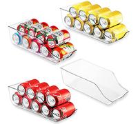 HOMQUEN Organiseur de canettes de soda pour réfrigérateur, congélateur, comptoir, armoires, garde-manger. Support organisateur de boissons et d'aliments en conserve pour le stockage du, Lot de 4