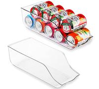 HOMQUEN Organiseur de canettes de soda pour réfrigérateur, congélateur, comptoir, armoires, garde-manger. Support organisateur de boissons et d'aliments en conserve pour le stockage du, Lot de 2