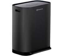 Homra Poubelle Cuisine Selectif 60 litres Rockx | Déchets et Recyclage Double Compartiment 2x30l | Bac à Ordures Inox avec 2 bac | Système de Tri Pedale Anti Odeur et Fermeture Douce | Noir