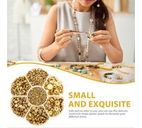 HOMSFOU 1 boîte Boîte de Perles Demi Ronde Nacrées Blanches pour Ongles Perles Décoratives Multifonctions Légères et Délicates pour DIY Artisanat