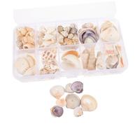 HOMSFOU 1 Boîte materiel de bricolage craft décoration pour beads décor de coquillages ornements de coquille décor de conque pour le paysage artisanat de conque pour le paysage