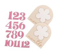 HOMSFOU 1 Ensemble Accessoires De Photographie De Bébé Signes Du Mois Pour Bébé Annonce Bonjour Nourrisson Séance Photo Liste Mensuel Première Naissance Bébés En Bois