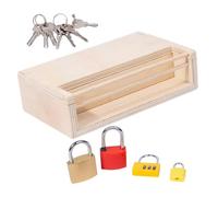HOMSFOU 1 Ensemble Boîte à Clés Éducative Montessori pour Garçon Fille Ans Apprentissage Interactif pour Développer la Motricité Fine Créativité des Petits
