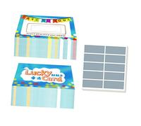 HOMSFOU 1 ensemble Cartes à Gratter DIY de Cartes Mini Scratch Off avec Autocollants à Gratter pour Souhaits Anniversaires et Activités Familiales