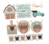 HOMSFOU 1 Ensemble Décor de Plateau à Deux Thème Vache PVC Accessoires de Décoration de Table pour Festivals et Fêtes Ornements de Maison Rustiques pour Événements Sociaux