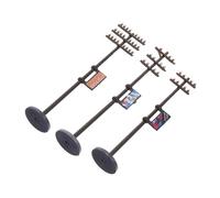 HOMSFOU 1 Ensemble Modèle de Poteau télégraphique Paysage modèle léger modèles de poteaux télégraphiques décors de Mini Parc Micro poteaux télégraphiques modèles de décor de Parc Plastique