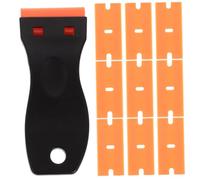 HOMSFOU 1 Ensemble Set de Grattoirs avec Lames de Remplacement pour Adhésifs Résidus Outil de Nettoyage Multifonctionnel pour Fenêtres Surfaces Lisses