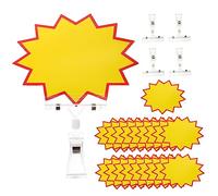 HOMSFOU 1 Ensemble Support Affichage Transparent pour Étiquettes et Panneaux de Clips de Prix à Forme Éclatée pour et Au Détail pour Présenter Tarifs et Informations Produit