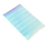 HOMSFOU 1 feuille Autocollant Vinyle Holographique Autocollant Décoratif Amovible pour Mug Carte Mur Fête Décoration Écailles de Poisson Bleu