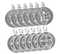HOMSFOU 1 Jeu Bijoux En Métal Pendentif Pendaison Porte-clés Médaillon Ornements Pour Arbres De Noël Uniques Faire Des Charmes À Faire Soi-même Scène Alliage 12 Pièces