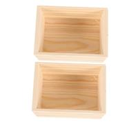 HOMSFOU 1 Jeu Caisses Miniatures Pour Maison De Poupée Paniers De Rangement Pin Accessoires Décoratifs Pour Miniature Et Alimentaire 2 Pièces