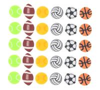 HOMSFOU 1 Jeu Perle De Bijoux En Vrac Charmes De Balle De Sport Sportif Tout Petit Perles D'espacement De Sport Perles De Sport Pour Bracelets Pâte Polymère 200 Pièces