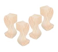 HOMSFOU 1 Jeu Pieds De Canapé De Rechange Tableau Jambe La Commode Canne À Pêche Pieds De Meubles Pieds pour Tables Pieds De Table en Bois Pieds en Bois Pied De Table 4 Pièces