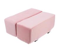 HOMSFOU 1 Paire Coussin De Coussin d'ascenseur Équipé Bureau Bras Rembourré Amovible Incurvé Chaise Soutien Accoudoirs Coton Hautement Élastique Rose
