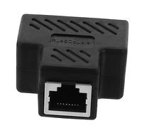 HOMSFOU 1 Prise Pour Câbles Répartiteur Internet Multi Répartiteur De Sortie Routeur Cordon D'alimentation Adaptateurs Réseau Câble Internet Alimenté Wifi Téléphone Fixe Plastique Black