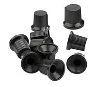 HOMSFOU 10 Boutons de Commande du Potentiomètre pour Guitare Électrique en Plastique Noir, Résistants à la Corrosion et à l'Usure, 10pcs