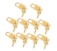 HOMSFOU 10 Ensembles Cute Mini Padlock With Keys Vintage Lock For Diary Jewelry Box Toolbox Luggage And Treasure Chest Accessories