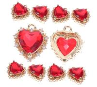 HOMSFOU 10 Pièces accessoires pour l'artisanat bijou menagere chaine Pendentifs DIY present charbonnier Collier Pendentifs Pendents suspendus ornements de bracelets cuivre rouge