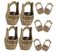 HOMSFOU 10 Pièces Breloque Laiton Soi-même Breloque Créative Pendentif Porte-clés Forme de Seau Loisirs Créatifs