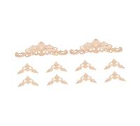 HOMSFOU 10 pièces Décorations Bois Sculpté Appliques Meubles Style Européen pour Portes Armoires et Ornements Décoratifs Classiques pour Intérieur et Meubles