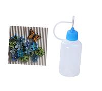 HOMSFOU 10 pièces Flacon de Colle avec Embout Aiguille Lot de Bouteilles Colorées pour Quilling et Bricolage Corps Plastique Antirouille Bouchon Étanche pour Lignes Fines et Petites