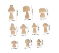 HOMSFOU 10 pièces Lot de Champignons Non Peints pour Garçon Fille Modèle Miniature DIY Surface Lisse Jeu Créatif pour Peinture et Décoration