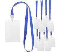 HOMSFOU 10 pièces Porte Badge Transparent Housse de Protection pour Photos Cartes de Jeu et Badges Pochette Verticale pour Identification Étudiants et