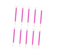 HOMSFOU 10 Pièces Stylo Peinture Diamant Double Embout avec Ventouse Outils De Broderie Diamant pour Perles 1 Et 9 Point De Croix sur Toile Imprimée Loisirs Créatifs