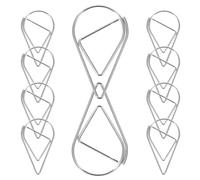HOMSFOU 10 Pièces Trombones Métal Forme Goutte Eau Clips Décoratifs Solides et Pratiques pour Bureau et Documents Signets Multifonctions Métal pour Organisation Quotidienne