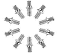 HOMSFOU 10 Vis de Tension de Caisse Claire Argentées en Fer Plaqué Argenté, Taille Précise M6x10mm, Lot de 10 pour Tambour et Axe de Pédale, Accessoires Fiables pour Batterie