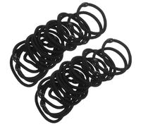 HOMSFOU 100 Élastiques à Cheveux Noirs Basiques en Nylon, Haute Élasticité pour Femmes et Garçon et Filles, Accessoires pour Queue de Cheval, Adaptés Cheveux Fins et Épais, Usage