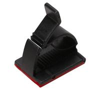 HOMSFOU 100 pièces Clips Autocollants Acrylique pour Organisation de Câbles Ajustables Fixation Durable pour Bureau et Maison Noir