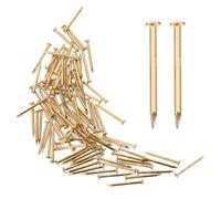 HOMSFOU 100 Pièces Clous en Laiton Tête Ronde 1,2x15mm pour Bois, Style