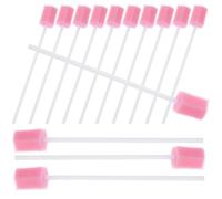 HOMSFOU 100 Pièces Éponges Buccales Jetables Hexagonales Roses, Soins | Usage Quotidien, Élimine Mucus et Débris, Mousse et Plastique, pour Hygiène Orale à Domicile