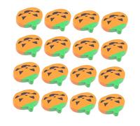 HOMSFOU 100 Pièces Gomme Mini Citrouille Halloween Forme Cartoon Orange Vif Fournitures Scolaires Originales Récompenses Classe et Fêtes Automne