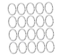 HOMSFOU 100 pièces Lot de Anneaux Porte Clés Plats Métal Anneaux Brisés Ronds pour Bricolage Accessoires Clés pour Trousseau et Organisation Familiale