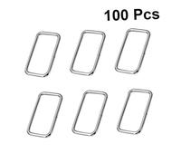 HOMSFOU 100 pièces Lot de Boucles Rectangulaires Alliage de Zinc Durables et Résistantes pour Sangles de Chaussures Ceintures et Sacs Finition Argentée