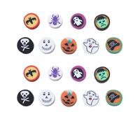 HOMSFOU 100 Pièces Lot de Perles en Pâte Polymère Lisse Halloween 10mm Accessoires Sûrs Plusieurs styles pour Fabrication de Bijoux pour Bracelets et Boucles D'oreilles