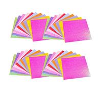 HOMSFOU 100 pièces Papier Origami Cartonné Couleur Papier Pliant DIY pour Garçon Fille Création Brillante et Colorée Décoration Maison et Fêtes