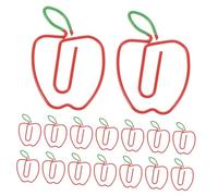 HOMSFOU 100 pièces Trombones Originaux Métal Forme Pomme Clips de Papier pour Organisation de Documents Marque-pages Portables pour Bureau et Voyage