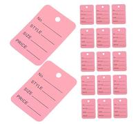 HOMSFOU 1000 pièces Étiquettes de Prix Rose avec Ficelle Tags Écrits pour Bijoux Vêtements Chaussures et Accessoires Étiquettes Suspendues Compactes pour Affichage Retail