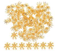 HOMSFOU 100pièces Embouts Perles Forme Fleur pour Loisirs Créatifs Création Bracelets Colliers Accessoires