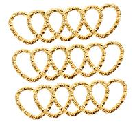 HOMSFOU 100pièces Porte-clés Anneau Cœur pour acile à Ouvrir avec Anneau Porte-clés pour Création Bijoux