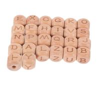 HOMSFOU 104 pièces Perles Alphabet Cubes Lettre DIY pour Bracelets et Bijoux Légères et Portables Adaptées Aux et