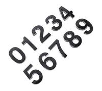 HOMSFOU 10pcs Autocollants Chiffres 3d en Résine Abs pour Porte ou Fenêtre, Design Arc Moderne, Plaques Numéro Maison Reconnaissables et Adhésives, pour Adresse