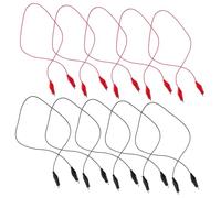 HOMSFOU 10pièces Fils De Connexion Électrique Isolés avec Clips Câbles pour Expériences De Physique Et Projets