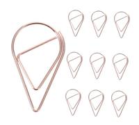 HOMSFOU 10Pièces Trombone Métallique Forme de Eau Accessoires de Décoratifs pour Livrets et Notes Pratique et Élégant
