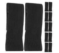 HOMSFOU 12 Pièces Brassards Funéraires Noirs en Polyester Élastique, Ajustables et Confortables pour Occasions de Deuil et Funérailles, Accessoires Respectueux pour Groupes Sportifs